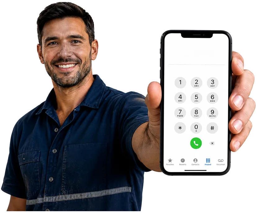 Plumber answering a Liverpool enquiry by phone