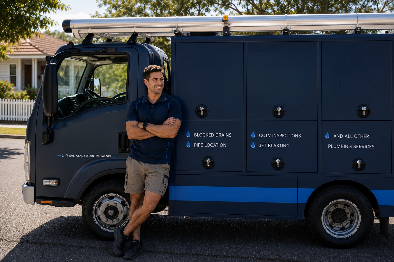 Plumber with Liverpool Blocked Drains van