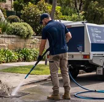 Cutting tree roots out of a Liverpool drain